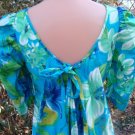 Vintage 50s 60s Dress HAWAIIAN Kamehameha Long Watteau S