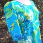 Vintage 50s 60s Dress HAWAIIAN Kamehameha Long Watteau S