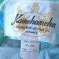 Vintage 50s 60s Dress HAWAIIAN Kamehameha Long Watteau S