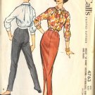 Sewing Pattern Vintage 50s Pants Blouse Slim Skirt B38