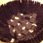 Vintage Hat 40s Black Velvet Woven Rennaisance