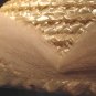 Vintage 50s Straw Hat Platter Cello TULLE Chiffon