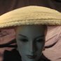Vintage 50s Straw Hat Platter Cello TULLE Chiffon