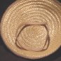 Vintage 50s Straw Hat Platter Cello TULLE Chiffon