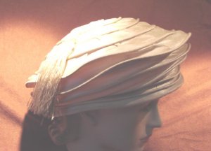 Vintage Edwardian Hat Calash Style Cloche Tassel BERET