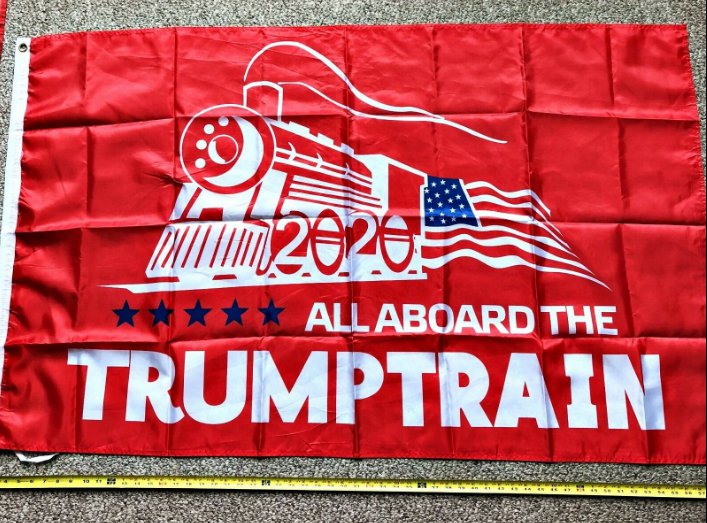 Trump 2020 Flag TRUMP TRAIN RED 3x5ft Make America Great Polyester Print