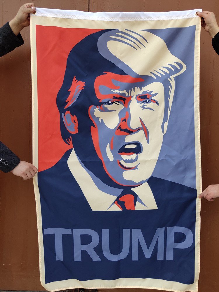Donald Trump Flag Red and Blue 3x5ft RARE Digital Print Banner New