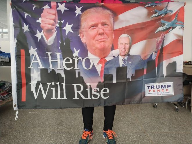 A Hero Will Rise Trump Flag 3x5ft Polyester Print One Side 2020