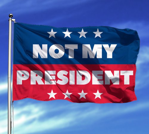 Blue Red Not My President 3x5ft Trump Flag 2020