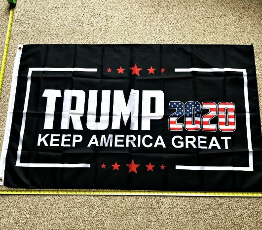Black/Red 2020 Trump Flag 3x5Ft Keep America Great
