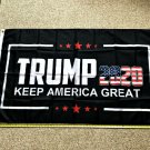 Black/Red 2020 Trump Flag 3x5Ft Keep America Great