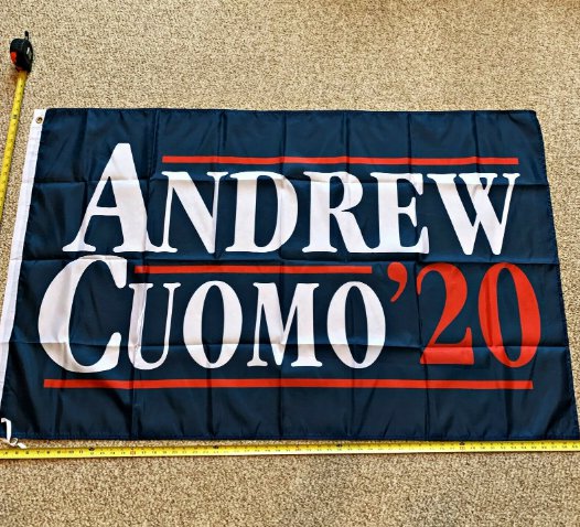 Andrew Cuomo Flag FREE SHIPPING BLUE  Biden President 2020 Riding New York Banner