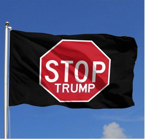 Stop Trump Flag Black 3x5Ft Banner New