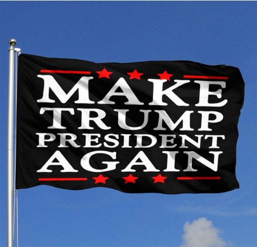 Make Trump President Again Black 2020 Flag 3x5Ft
