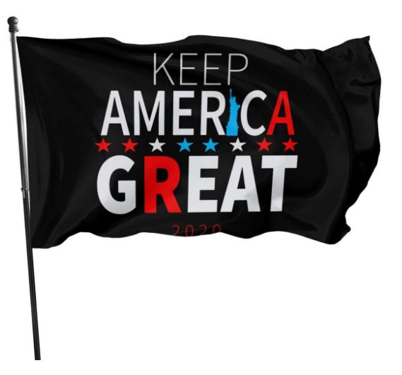 Keep America Great Black Flag Trump 3x5ft Digital Print