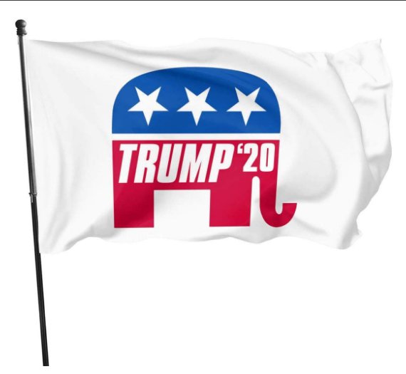 Trump 2020 White Flag 3x5Ft Make America Great Again President US
