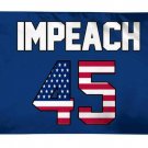 Impeach Trump 45 Flag - Trump 2020 Flag 3x5ft Blue