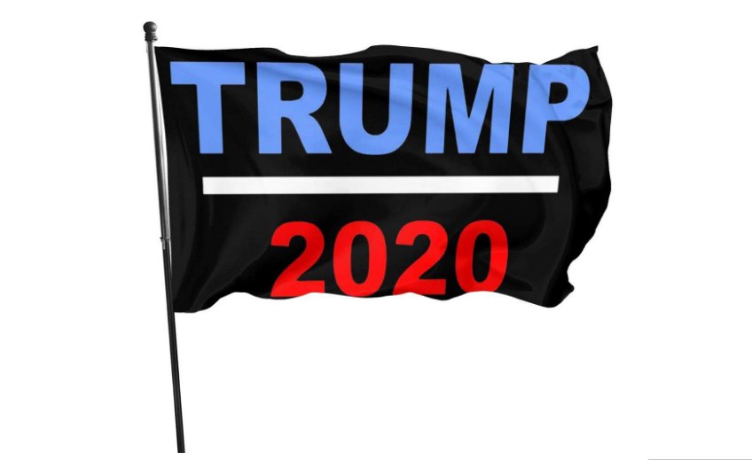 Black/Red Trump 2020 Flag 3x5Ft Keep America Great Again Banner