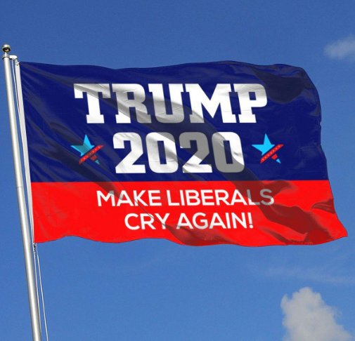 Trump 2020 Flag Make Liberals Cry Again Blue/Red 90 x 150cm Banner