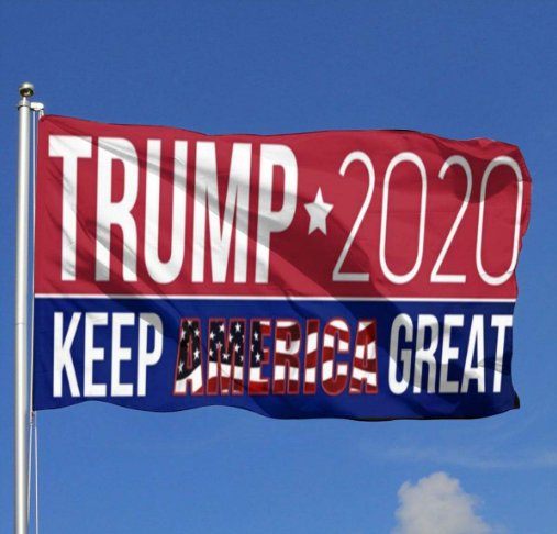 Red Trump 2020 Flag 3x5ft Keep America Great President USA