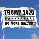 Trump 2020 No More Bullshit Flag 3x5Ft MAGA President USA White