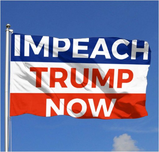 Impeach Trump Now Flag 2020 3x5Ft Banner  Blue/White/Red