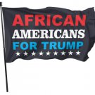 African Americans For Trump Flag 3x5Ft MAGA President USA Print One Side
