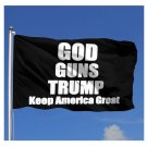 God Guns Trump Keep America Great Flag 3x5Ft President USA