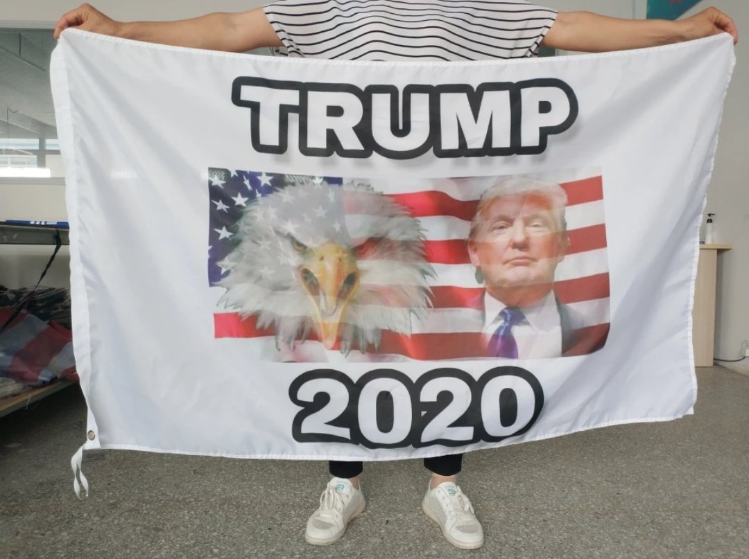 Trump Eagle Trump 2020 Flag White 3x5ft Keep America Great President US