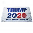 3'x5' Trump 2020 Flag White 3x5Ft Keep America Great Again President USA Print One Side