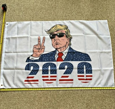 Trump 2020 Flag White Peace 3x5Ft Make America Great Again President USA