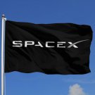 SpaceX Flag Black 3x5Ft Banner