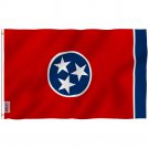 Tennessee State Polyester Flag - Tennessee TN Flag Polyester with Brass Grommets 3X5Ft Banner USA