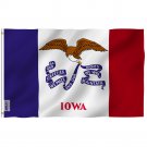 Iowa State Flag - Iowa IA Flag Polyester with Brass Grommets 3X5Ft Banner USA