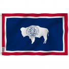 3x5 Foot Wyoming State Flag - Wyoming WY Flags Polyester with Brass Grommets 3X5 Ft Banner