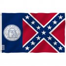 Old Georgia State Flag - Georgia 1956-2001 Flag Polyester with Brass Grommets 3X5Ft Banner USA