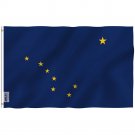Alaska State Polyester Flag - Alaska AK Flag Polyester with Brass Grommets 3X5Ft Banner USA