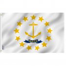 Rhode Island State Flag - Rhode Island RI Flag Polyester with Brass Grommets 3X5Ft Banner USA