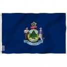Maine State Flag - Maine ME Flag Polyester with Brass Grommets 3X5Ft Banner USA