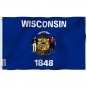 Wisconsin State Flag - Wisconsin WI Flag with Brass Grommets 3X5Ft Banner USA
