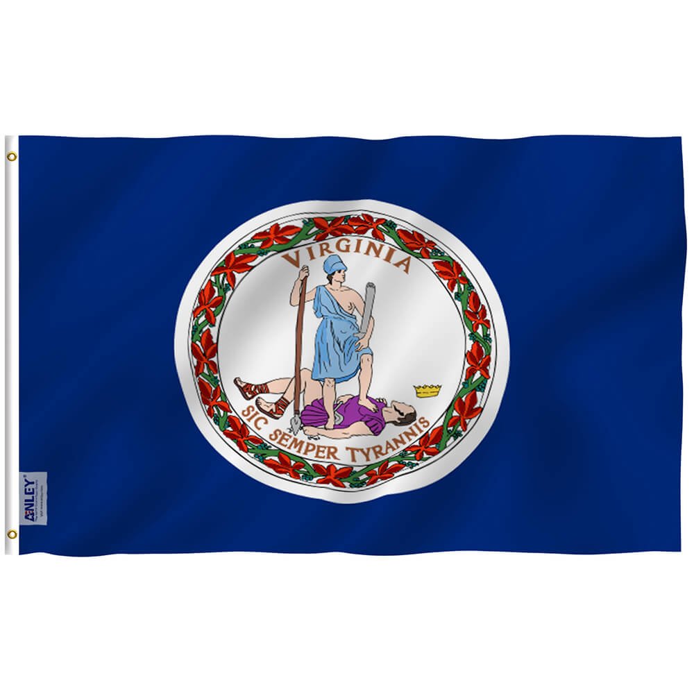 Fly Breeze Virginia State Flag with Brass Grommets 3X5Ft Banner USA