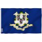 Connecticut State Polyester Flag - Connecticut CT Flag with Brass Grommets 3X5Ft Banner USA