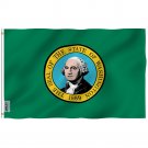 Washington State Flag - Washington WA Flag with Brass Grommets 3X5Ft Banner USA