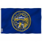 Nebraska State Flag - Nebraska NE Flag with Brass Grommets 3X5Ft Banner USA