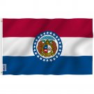Missouri State Flag - Missouri MO Flag with Brass Grommets 3X5Ft Banner USA