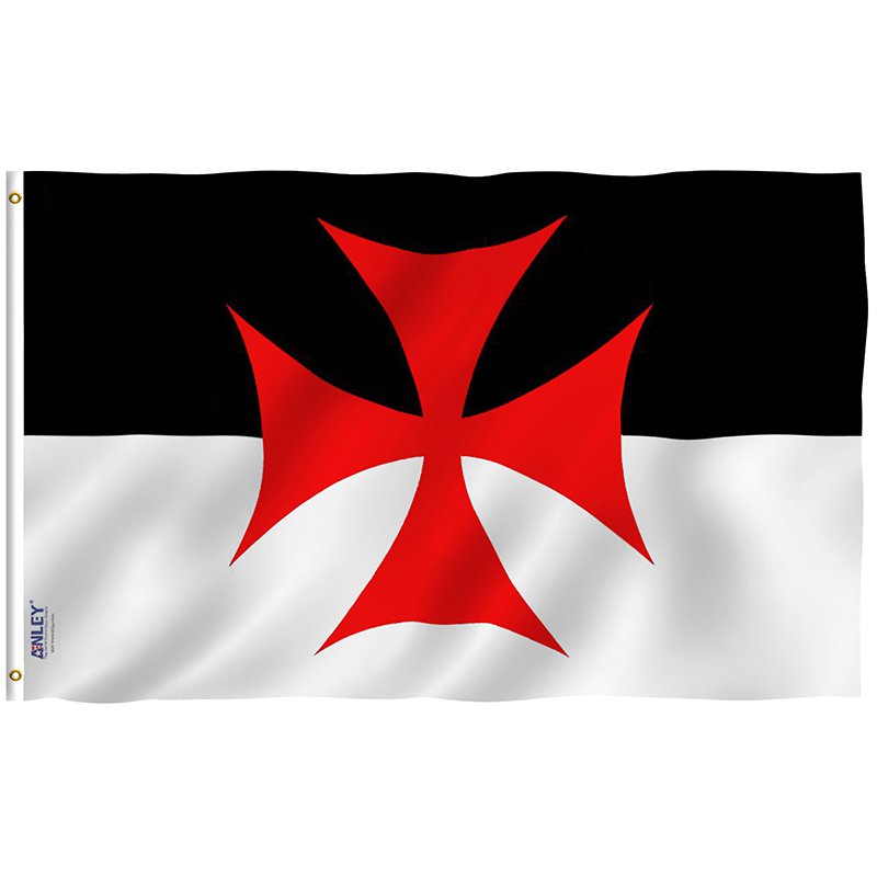 Fly Breeze Catholic Knights Templar Battle Flag with Brass Grommets 3X5Ft Banner USA