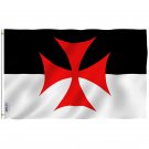 Fly Breeze Catholic Knights Templar Battle Flag with Brass Grommets 3X5Ft Banner USA