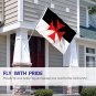 Fly Breeze Catholic Knights Templar Battle Flag with Brass Grommets 3X5Ft Banner USA