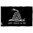 Black Don't Tread On Me Gadsden Flag - Tea Party Flag with Brass Grommets 3X5Ft Banner USA