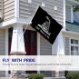 Black Don't Tread On Me Gadsden Flag - Tea Party Flag with Brass Grommets 3X5Ft Banner USA
